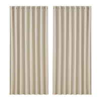 Artiss 2X Blockout Curtains Eyelet 300x230cm Beige - ElectronX Plus