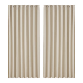 Artiss 2X Blockout Curtains Eyelet 300x230cm Beige - ElectronX Plus