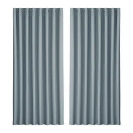 Artiss 2X Blockout Curtains Eyelet 300x230cm Grey - ElectronX Plus