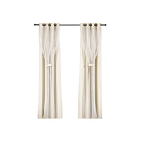 Artiss 2X 132x160cm Blockout Sheer Curtains Beige - ElectronX Plus