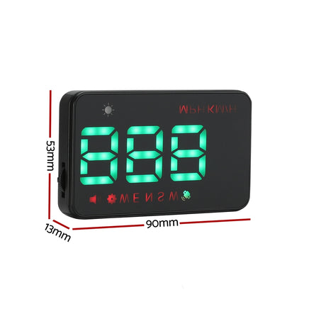 Giantz Universal Car Digital GPS Speedometer HUD Display Overspeed Warning Alarm 2 Modes - ElectronX Plus