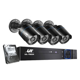 UL-tech CCTV Security System 4CH DVR 4 Cameras 4TB Hard Drive - ElectronX Plus