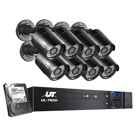 UL-tech CCTV Security System 8CH DVR 8 Cameras 4TB Hard Drive - ElectronX Plus