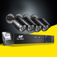 UL-tech CCTV Security System 8CH DVR 8 Cameras 4TB Hard Drive - ElectronX Plus