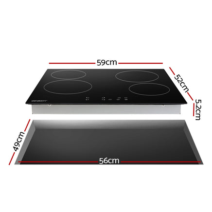 Devanti Electric Ceramic Cooktop 60cm Touch Control - ElectronX Plus