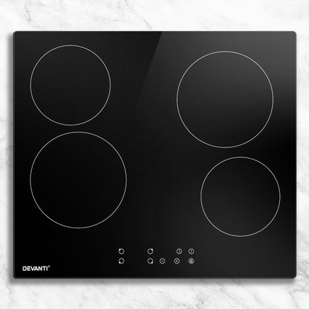 Devanti Electric Ceramic Cooktop 60cm Touch Control - ElectronX Plus