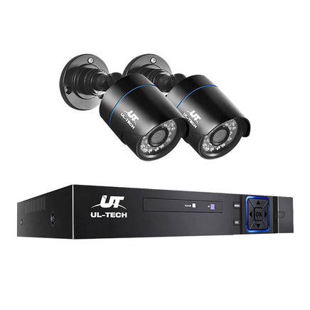 UL-tech CCTV Security System 4CH DVR 2 Cameras 1080p - ElectronX Plus