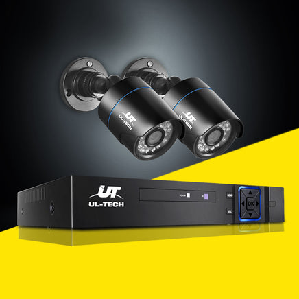 UL-tech CCTV Security System 4CH DVR 2 Cameras 1080p - ElectronX Plus