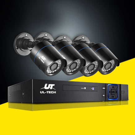 UL-tech CCTV Security System 4CH DVR 4 Cameras 1080p - ElectronX Plus