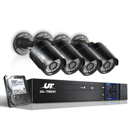 UL-tech CCTV Security System 4CH DVR 4 Cameras 2TB Hard Drive - ElectronX Plus