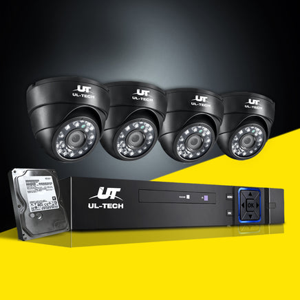 UL-tech CCTV Security System 4CH DVR 4 Cameras 2TB Hard Drive - ElectronX Plus