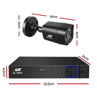 UL-tech CCTV Security System 4CH DVR 4 Cameras 1080p - ElectronX Plus