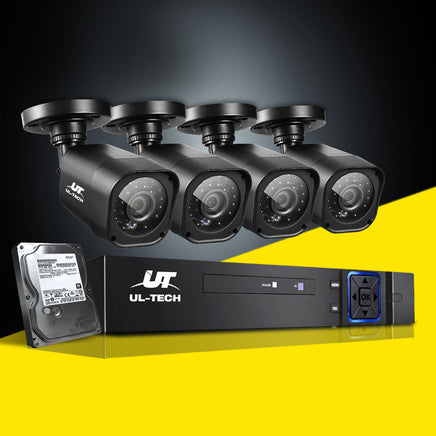 UL-tech CCTV Security System 4CH DVR 4 Cameras 2TB Hard Drive - ElectronX Plus