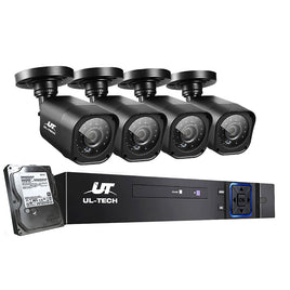 UL-tech CCTV Security System 4CH DVR 4 Cameras 1TB Hard Drive - ElectronX Plus