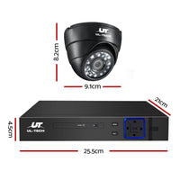 UL-tech CCTV Security System 8CH DVR 4 Cameras 1080p - ElectronX Plus