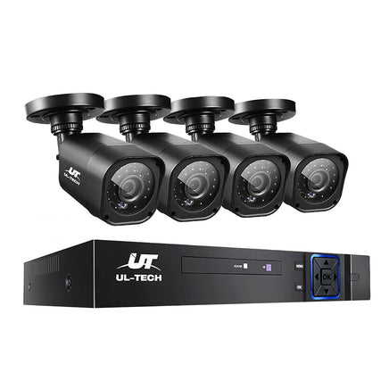 UL-tech CCTV Security System 8CH DVR 4 Cameras 1080p - ElectronX Plus