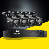 UL-tech CCTV Security System 8CH DVR 4 Cameras 1080p - ElectronX Plus