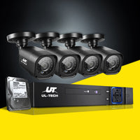 UL-tech CCTV Security System 8CH DVR 4 Cameras 1TB Hard Drive - ElectronX Plus