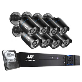 UL-tech CCTV Security System 8CH DVR 8 Cameras 1TB Hard Drive - ElectronX Plus