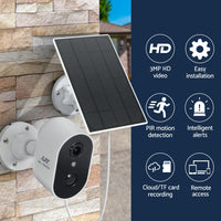 UL-tech 1080P Wireless Security IP Camera Rechargeable Outdoor CCTV Solar Panel - ElectronX Plus