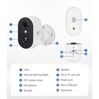 UL-tech 1080P Wireless Security IP Camera Rechargeable Outdoor CCTV Solar Panel - ElectronX Plus