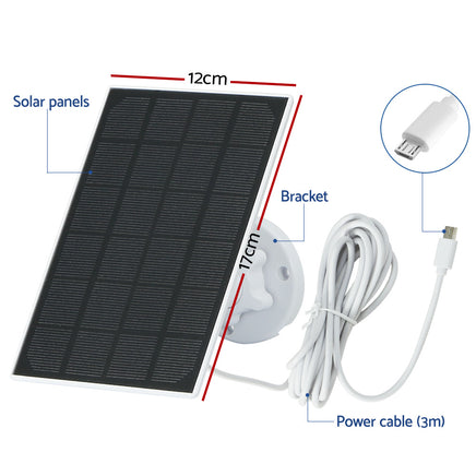 UL-tech Solar Panel For Security Camera Wireless 3W - ElectronX Plus