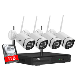 UL-tech Wireless CCTV Security System 8CH NVR 3MP 4 Square Cameras 1TB - ElectronX Plus