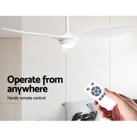 Devanti 52'' Ceiling Fan DC Motor w/Light w/Remote - White - ElectronX Plus