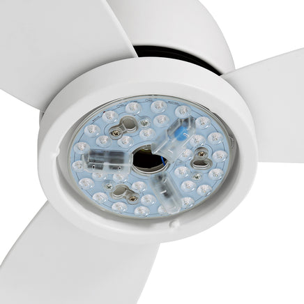 Devanti 52'' Ceiling Fan DC Motor LED Light Remote Control - White - ElectronX Plus