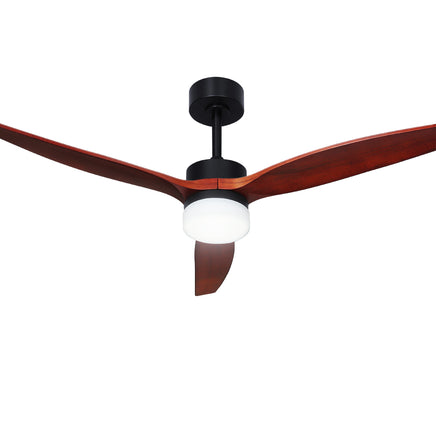 Devanti 52'' Ceiling Fan AC Motor 3 Blades w/Light - Dark Wood - ElectronX Plus