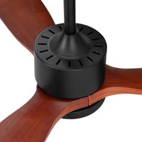 Devanti 52'' Ceiling Fan AC Motor 3 Blades w/Light - Dark Wood - ElectronX Plus