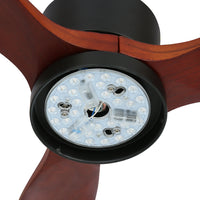 Devanti 52'' Ceiling Fan AC Motor 3 Blades w/Light - Dark Wood - ElectronX Plus