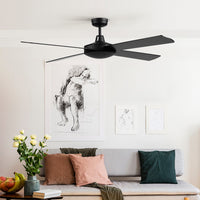 Devanti 52'' Ceiling Fan w/Remote - Black - ElectronX Plus