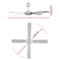 Devanti 52'' Ceiling Fan w/Remote - White - ElectronX Plus