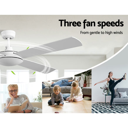 Devanti 52'' Ceiling Fan w/Remote - White - ElectronX Plus