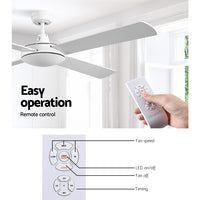 Devanti 52'' Ceiling Fan w/Remote - White - ElectronX Plus