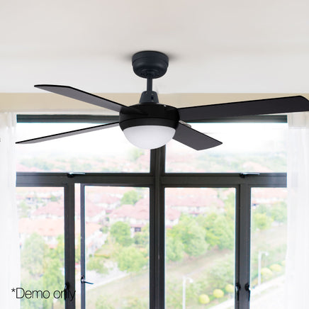 Devanti 52'' Ceiling Fan AC Motor w/Light w/Remote - Black - ElectronX Plus