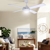 Devanti 52'' Ceiling Fan AC Motor w/Light w/Remote - White - ElectronX Plus