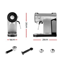 Devanti 20 Bar Coffee Machine Espresso Cafe Maker - ElectronX Plus