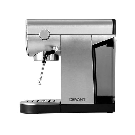 Devanti 20 Bar Coffee Machine Espresso Cafe Maker - ElectronX Plus