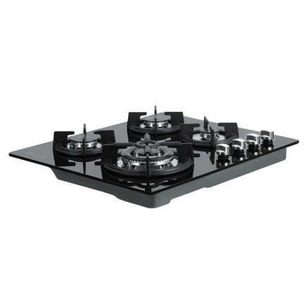 Devanti Gas Cooktop 60cm 4 Burner Black - ElectronX Plus