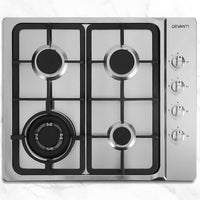 Devanti Gas Cooktop 60cm Stove Hob Silvir - ElectronX Plus