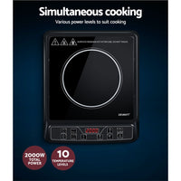 Devanti Induction Cooktop 30cm Portable Cooker - ElectronX Plus