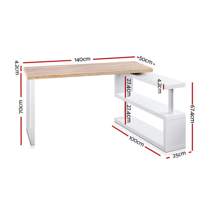 Artiss Computer Desk Bookshelf 140CM - ElectronX Plus