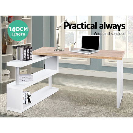 Artiss Computer Desk Bookshelf 140CM - ElectronX Plus