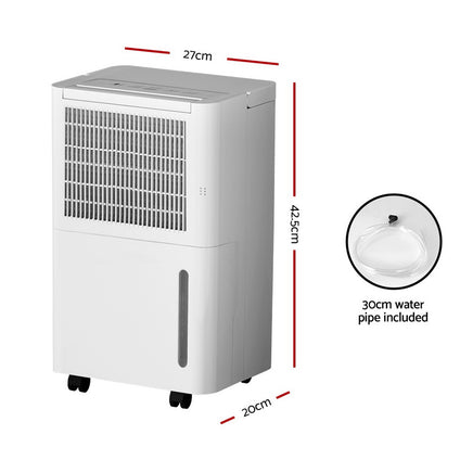 Devanti Dehumidifier 12L Air Purifier White - ElectronX Plus