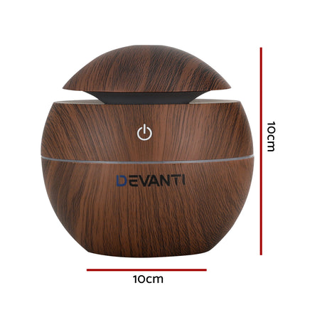 Devanti Aroma Diffuser Aromatherapy Dark Wood 130ml - ElectronX Plus