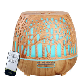 Devanti Aroma Diffuser Aromatherapy Wood Grain 400ml - ElectronX Plus