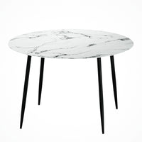 Artiss Dining Table Round Marble Effect 110CM - ElectronX Plus