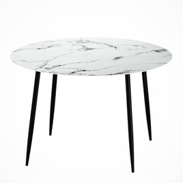 Artiss Dining Table Round Marble Effect 110CM - ElectronX Plus